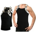 thumbnail image 1 of Different Touch 2 Pack Male Regular Square Cut Two Ton Trim Tank Top, 1 of 2