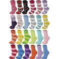 thumbnail image 1 of Different Touch 24 Pairs Women Wholesale Bulk lot Cozy Fuzzy Non Skid Slipper Socks, 1 of 4