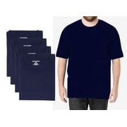 Different Touch 4 Pack Men BIG and TALL 100% Cotton Crew Neck Short Sleeve T-Shirts