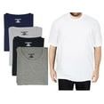 thumbnail image 1 of Different Touch 4 Pack Men Big and Tall 100% Cotton Crew Neck Short Sleeve T-Shirts, 1 of 2