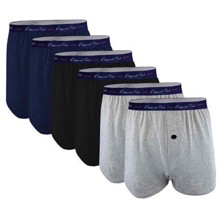 Different Touch 6 Pack Exposed Big & Tall Signature Waistband Jersey Shorts Boxers Underwear