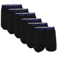 thumbnail image 1 of Different Touch 6 Pack Exposed Big & Tall Signature Waistband Jersey Shorts Boxers Underwear, 1 of 1