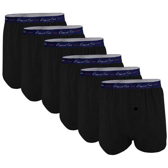 Different Touch 6 Pack Exposed Big & Tall Signature Waistband Jersey Shorts Boxers Underwear