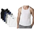 Different Touch 6 Pack Men's Big and Tall Muscle Ribbed Tank Tops A