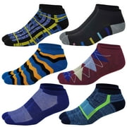 Different Touch 6 Pairs Men's Ankle Athletic Cushion Low Cut Sports Socks