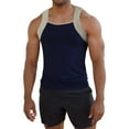 thumbnail image 1 of Different Touch Dry Fit Square Cut Style Contrast Color Tank Tops for Men, 1 of 1