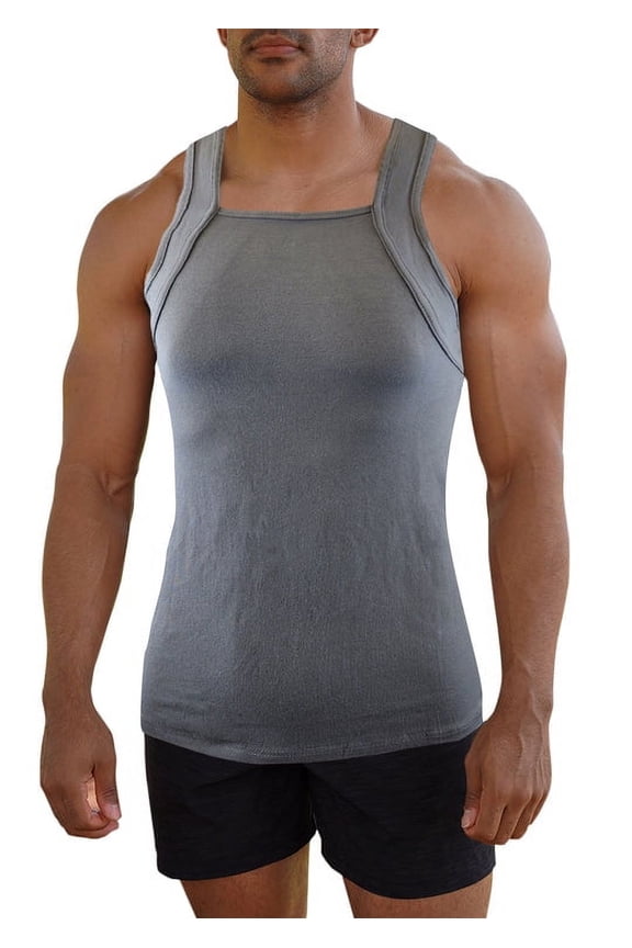 G-Unit Style Square Cut Regular Tank Top for Men