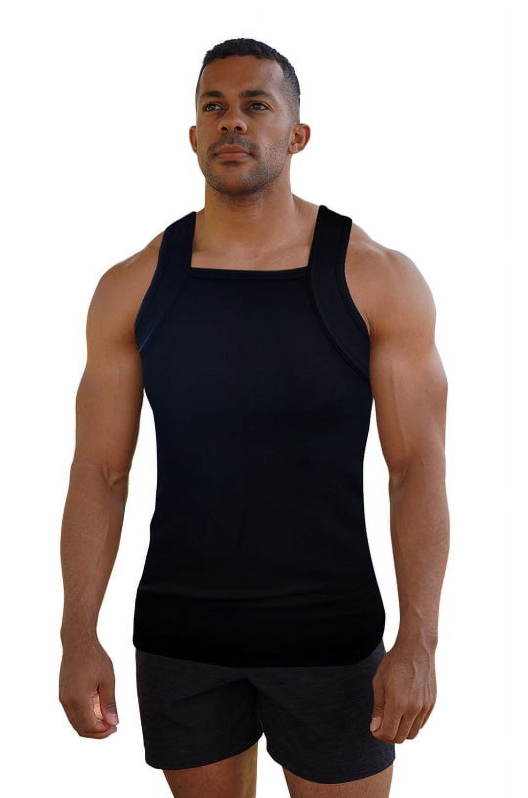 Different Touch Men's G-unit Style Tank Tops Square Cut Muscle A-Shirts
