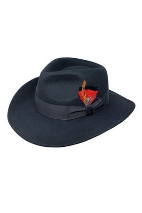 Indiana Jones Outback Cowboy Crushable Wool Black Fedora Hats
