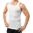 thumbnail image 1 of Different Touch Men Cotton Tank Top Square Cut Muscle Rib A-Shirt, 1 of 2