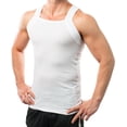 thumbnail image 1 of Different Touch Men Cotton Tank Top Square Cut Muscle Rib A-Shirt, 1 of 1