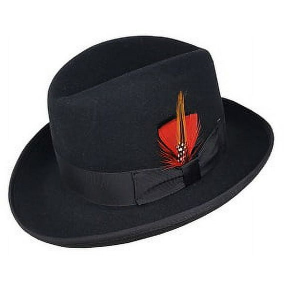 Different Touch Men's 100% Wool Felt Homburg Style Godfather Hats
