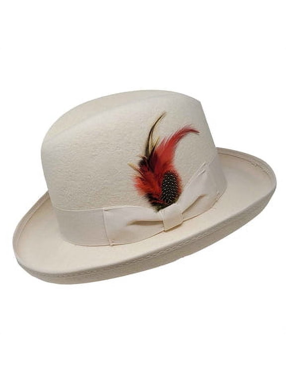 Men's 100% Wool Felt Homburg Style Godfather Hats