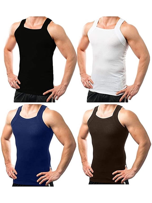 Men's 4 pack G-Unit Style Square Cut Underwear Shirt