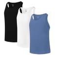 thumbnail image 1 of Different Touch Men's Rayon Tank Tops, Pack of 3, 1 of 1