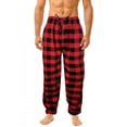 thumbnail image 1 of Different Touch Red Buffalo Plaid 100% Cotton Lounge Pajama Pants For Men (S-6XL), 1 of 3