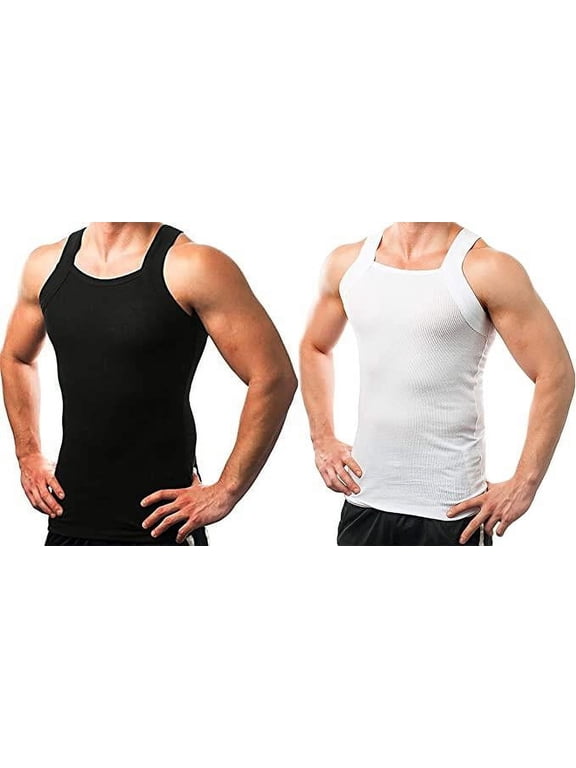 Square Cut Breathable Fitted Lightweight Tank Top, (Men's)