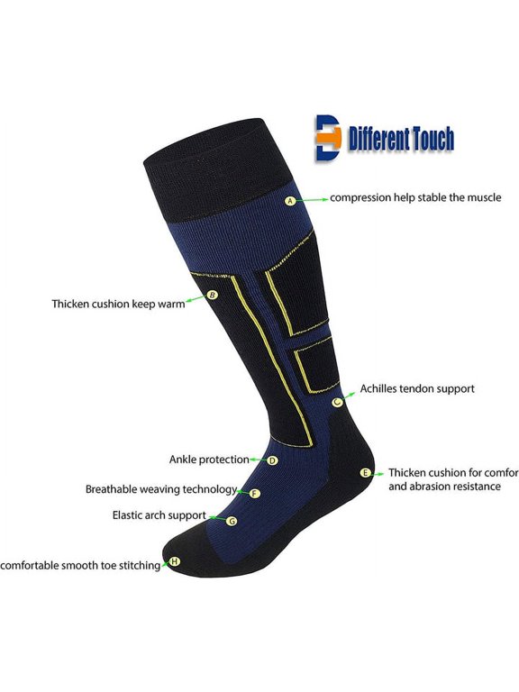 Unisex Skiing Hiking Camping High Performance Thermolite Wool Ski Socks
