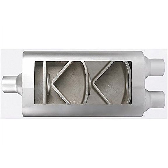 Different Trends 4.00Inx10.00Inx17.00In Center/Dual Flowsound Muffler 3.00In Id
