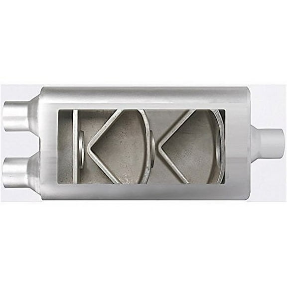 Different Trends 4.00Inx10.00Inx17.00In Dual/Center Flowsound Muffler 2.25In Id