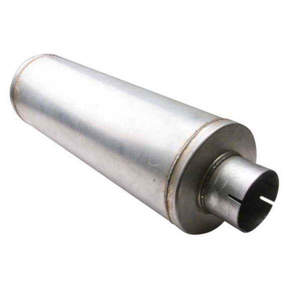 Different Trends 4 x 4 in. Diesel Series Aluminized Steel Round Bare Exhaust Muffler