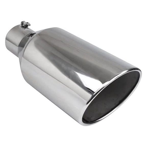 Different Trends Diesel Series Round Rolled Edge Angle Cut Bolt-On Exhaust Tip