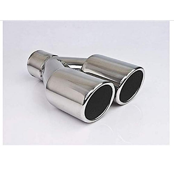 Different Trends Dt 24103 Dual 3.00In Resonated Rolled Angle Ss Exhaust Tip