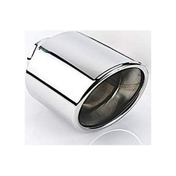 Different Trends Dt-25053c-6 4.75in Oval Round Double Wall Ss Exhaust Tip 2.50in Id / 4.50inx3.75in Od