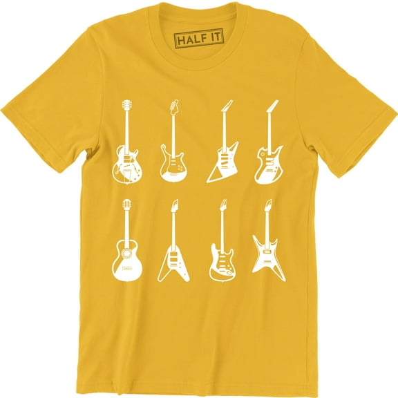 Different Type Guitar - Rock Star Guitarist Bands Men's T-Shirt