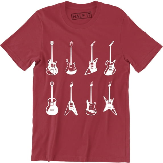 Different Type Guitar - Rock Star Guitarist Bands Men's T-Shirt