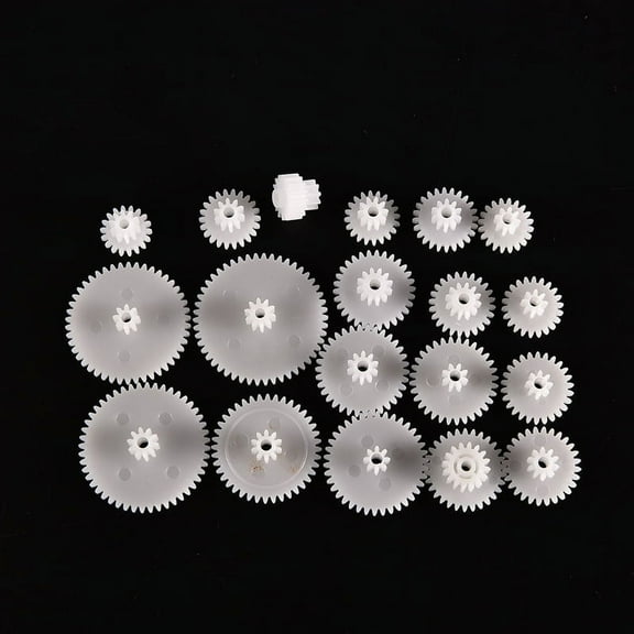 Different size 19pcs Plastic Gears M0.5 For Robotics Models Shaft Parts DIY WA