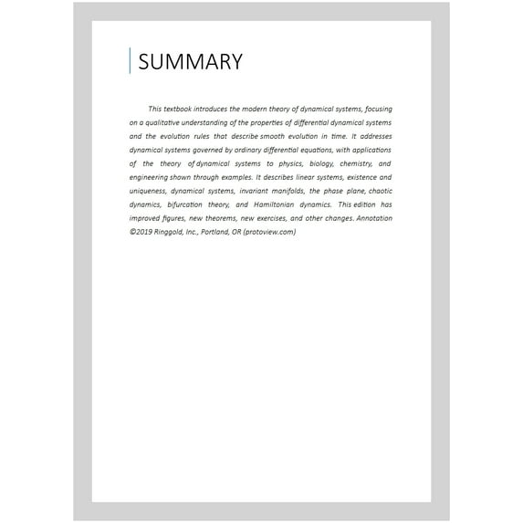 Differential Dynamical Systems