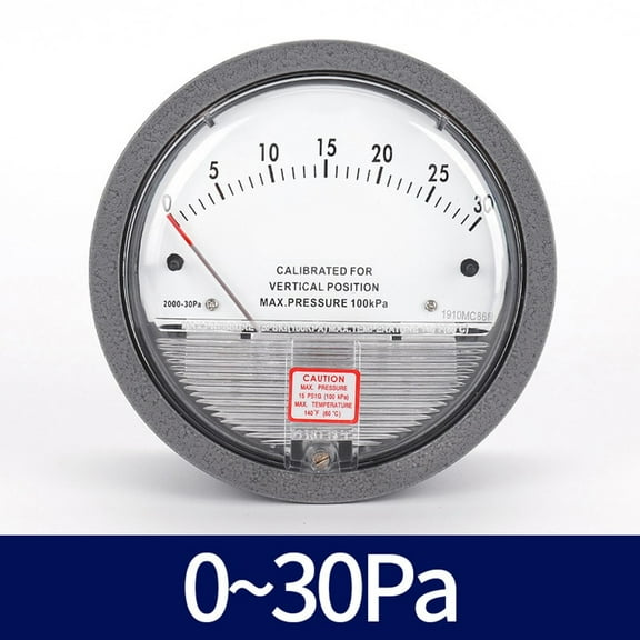 Differential Pressure Gauge Barometer Analog Micro Manometer Pointer Air Meter