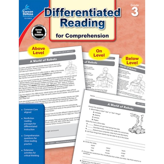 Pre-Owned Common Core Differentiated Reading for Comprehension, Grade 3 Paperback