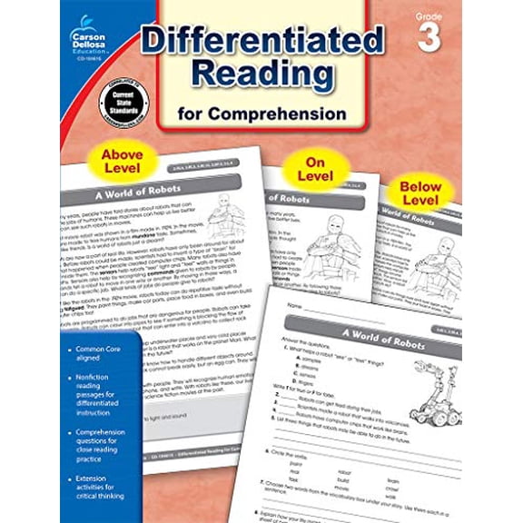 Pre-Owned Common Core Differentiated Reading for Comprehension, Grade 3 Paperback