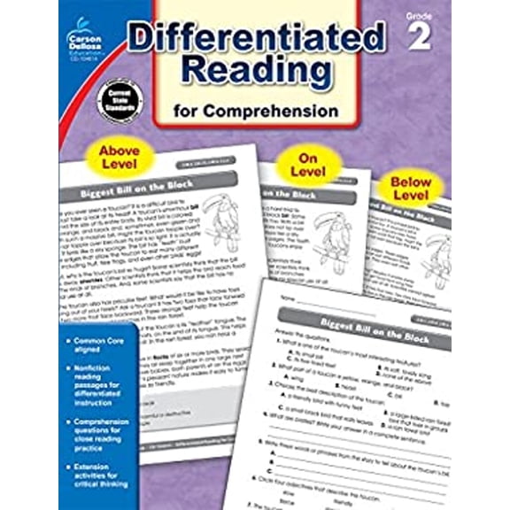 Pre-Owned Differentiated Reading for Comprehension, Grade 2 (Paperback) 1483804879 9781483804873