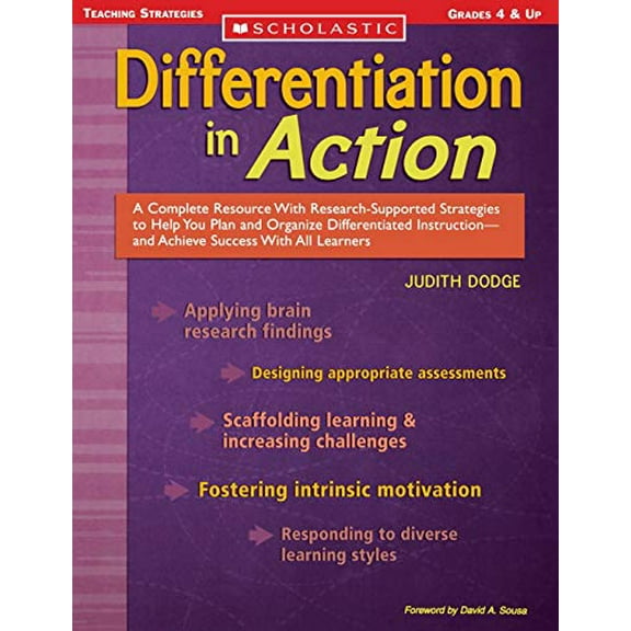 Pre-Owned Differentiation in Action: A Complete Resource With Research-Supported Strategies to Help You Plan and Organize Differentiated Instruction and Achieve ... All Lear... (Paperback) 0439650917