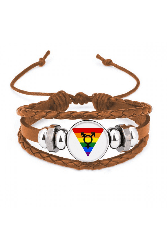 Differentiation Identity Rainbow Equality Bracelet Wristband Leather Jewelry Ornament