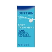 Differin Acne Spot Treatment with 10% Benzoyl Peroxide, Maximum Strength, Fast-Acting, Acne Treatment for Face & Body​