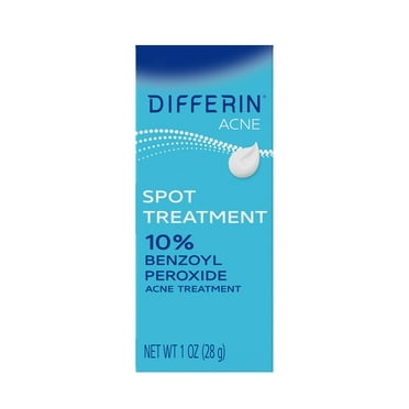 Differin Acne Spot Treatment with 10% Benzoyl Peroxide, Maximum Strength, Fast-Acting, Acne Treatment for Face & Body​