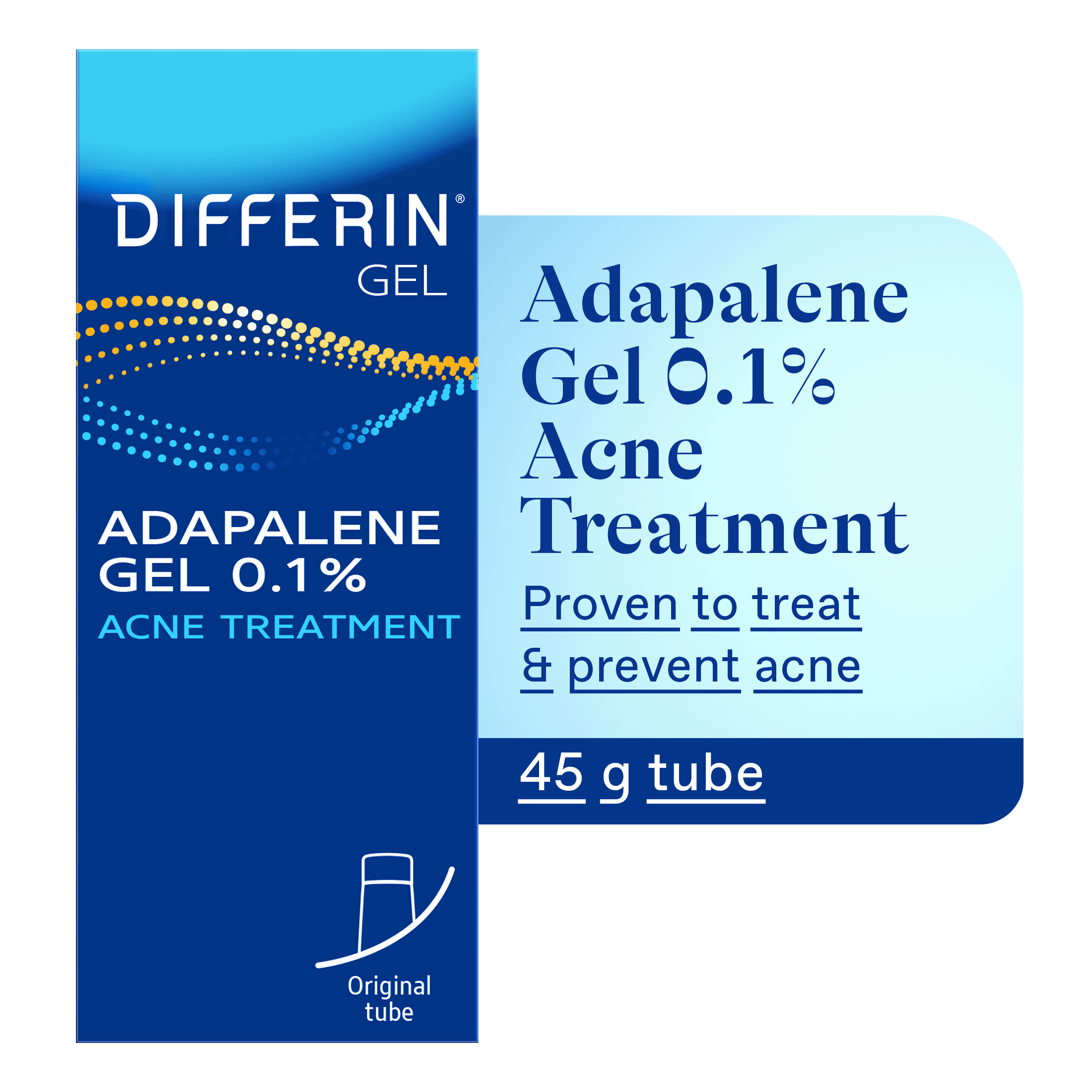 Differin Acne Treatment Gel, Retinoid Treatment for Face With 0.1