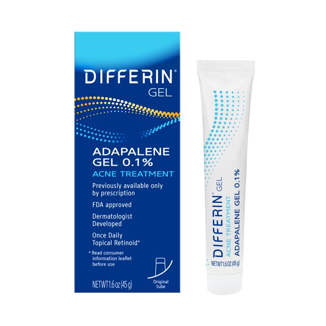 Differin Acne Treatment Gel, Retinoid Treatment for Face With 0.1%