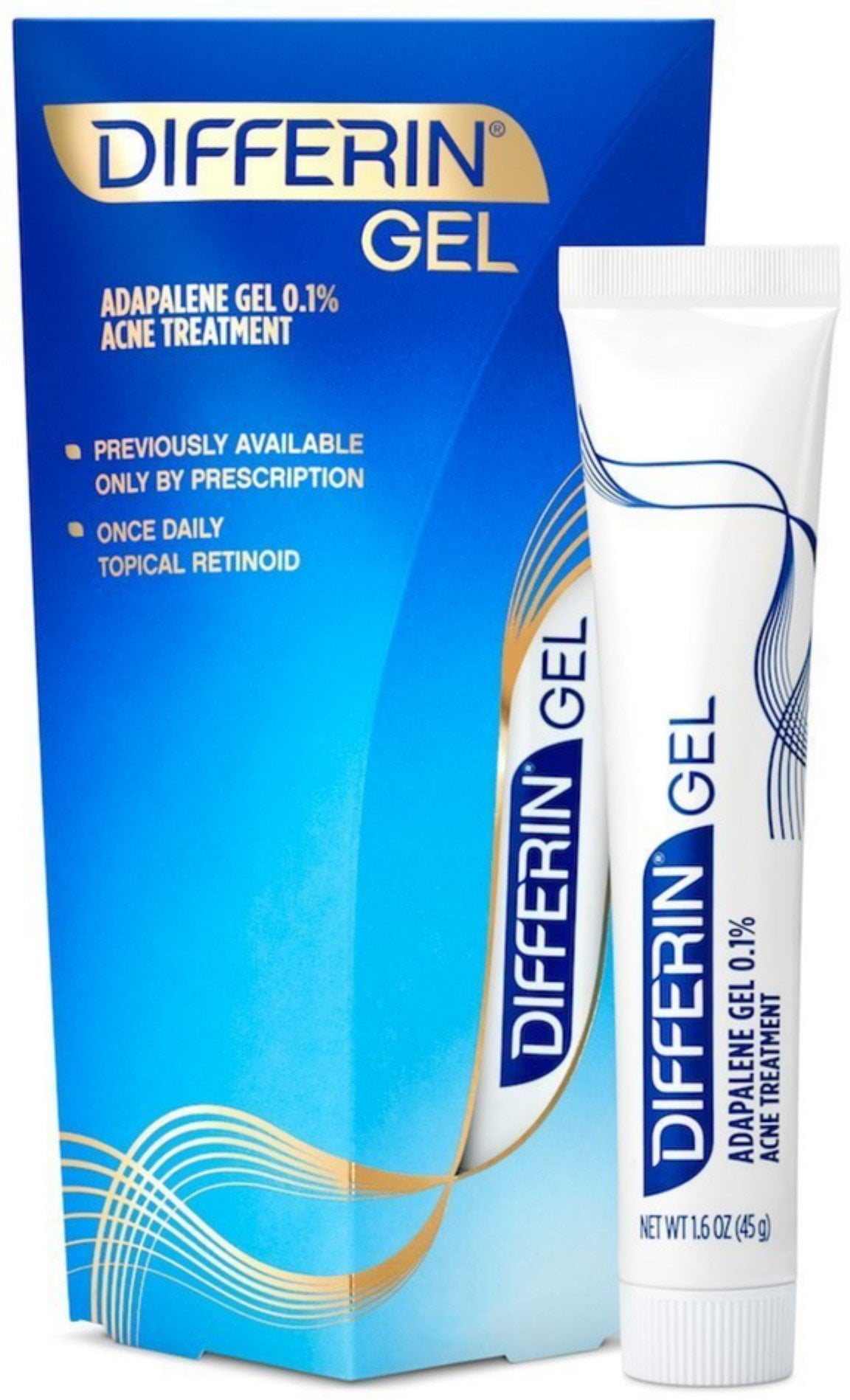 Differin Adapalene Gel Acne Pump Treatment, 0.1 %, 1.6 oz, 4 Pack