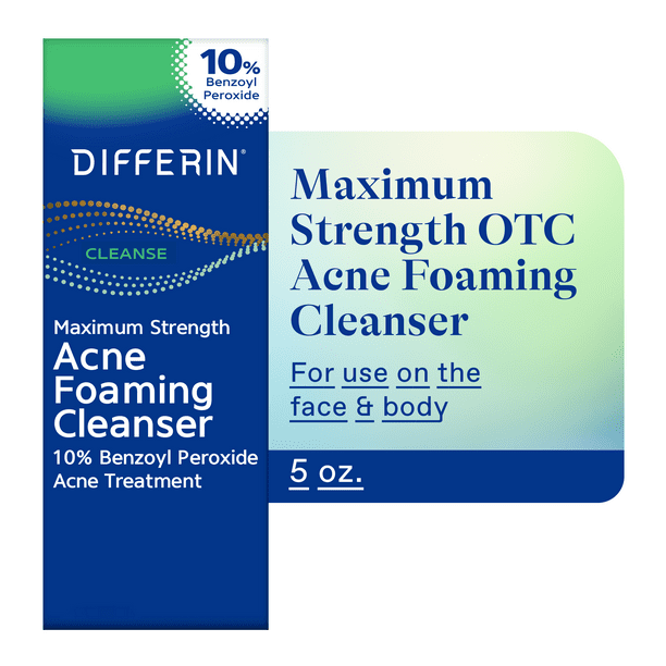 Differin Maximum Strength Acne Face Wash with 10 Benzoyl Peroxide