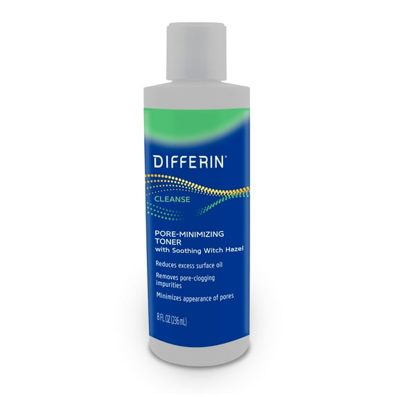 Differin Pore-Minimizing Witch Hazel Skin Toner, For Acne Prone Sensitive Skin, 8 oz