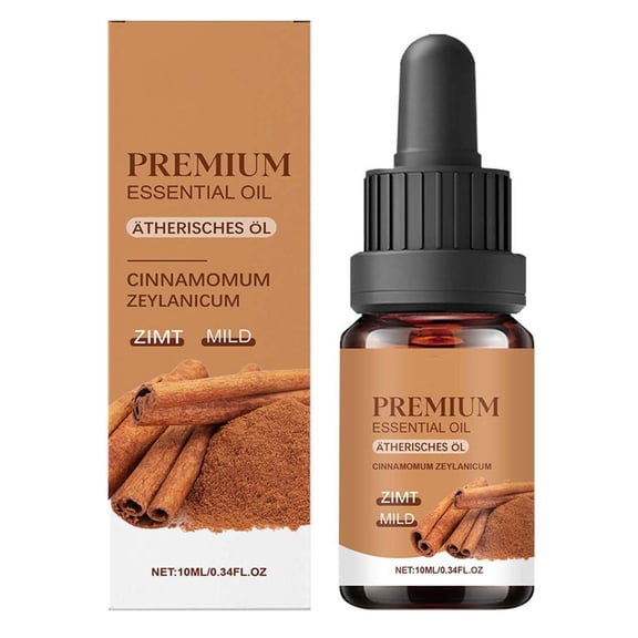 Diffuser Oil,Essential Oils,Cinnamon Essential Oil - Pure Essential Oil for Aromatherapy, Home Cleaning, Skin Care, and Home Freshening, DIY Candle & Soap Making(10ml/0.34fl.oz)