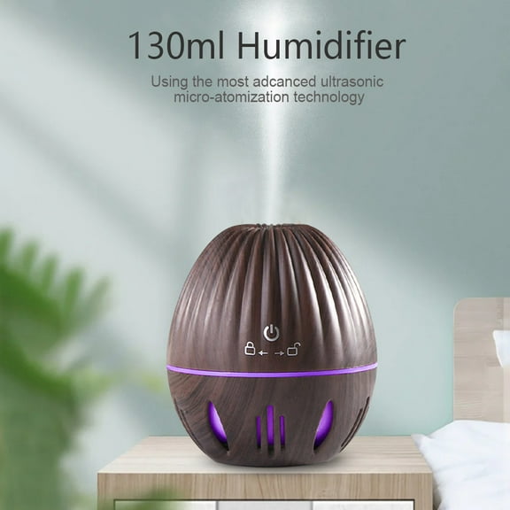 Diffuser Smart 130ml Mini Humidifier with Pre Filter Technology & Whisper Quiet Operation   7 Mood Lighting Options