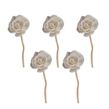 Rattan Reed Rose Flower Scent Sticks, 5Pcs Aroma Diffuser Refill For Home Decor