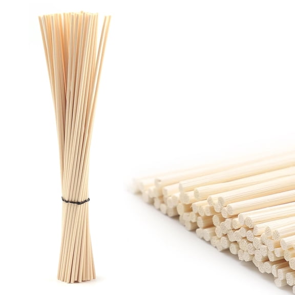 Diffuser Sticks 50 Pcs Black Fiber Refills Sticks with 10 Aromatherapy Flowers, Essential Oil Aroma Diffuser Replacements Stick for Home Office Hotel Wedding Deco (25cmx3mm)