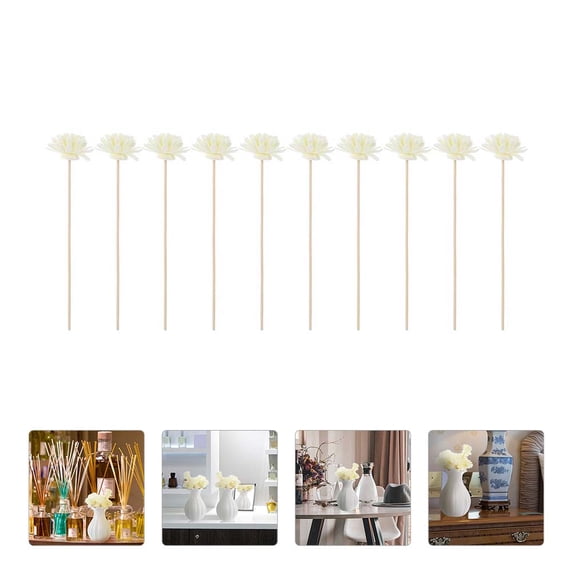 Toyandona Diffuser Flower Sticks White Pe for Room Fragrance and Relaxation 10Pcs